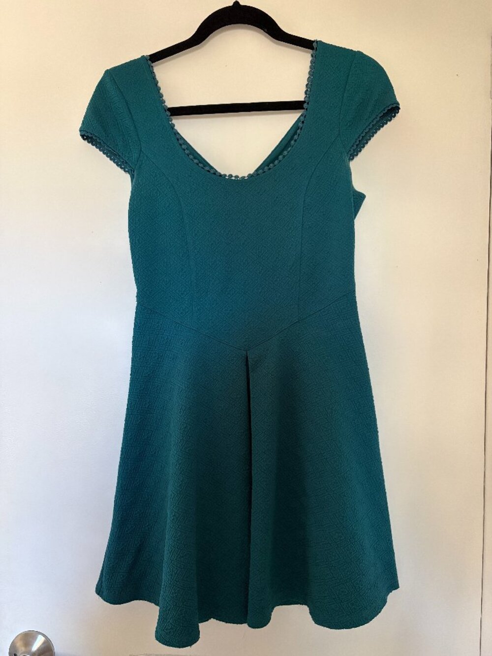 Free People Turquoise Cap Sleeve Mini Dress Size S